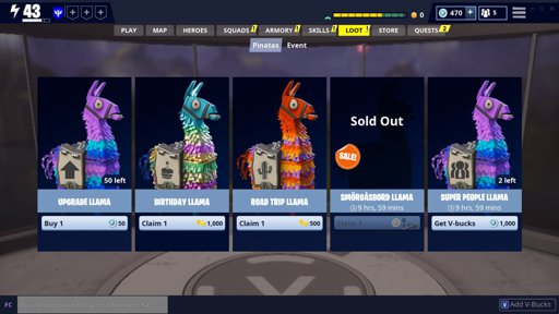 Latest Fortnite Battle Royale Armory Amino - i could only buy four birthday llamas which was disappointing but regardless i am still happy with most of the items i received my wishlist 1 sarah claus