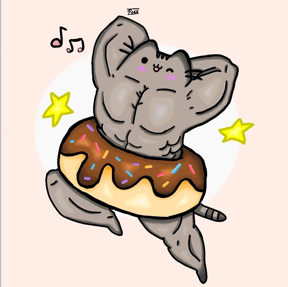 Strong Donut Pusheen | Pusheen The Cat Amino Amino