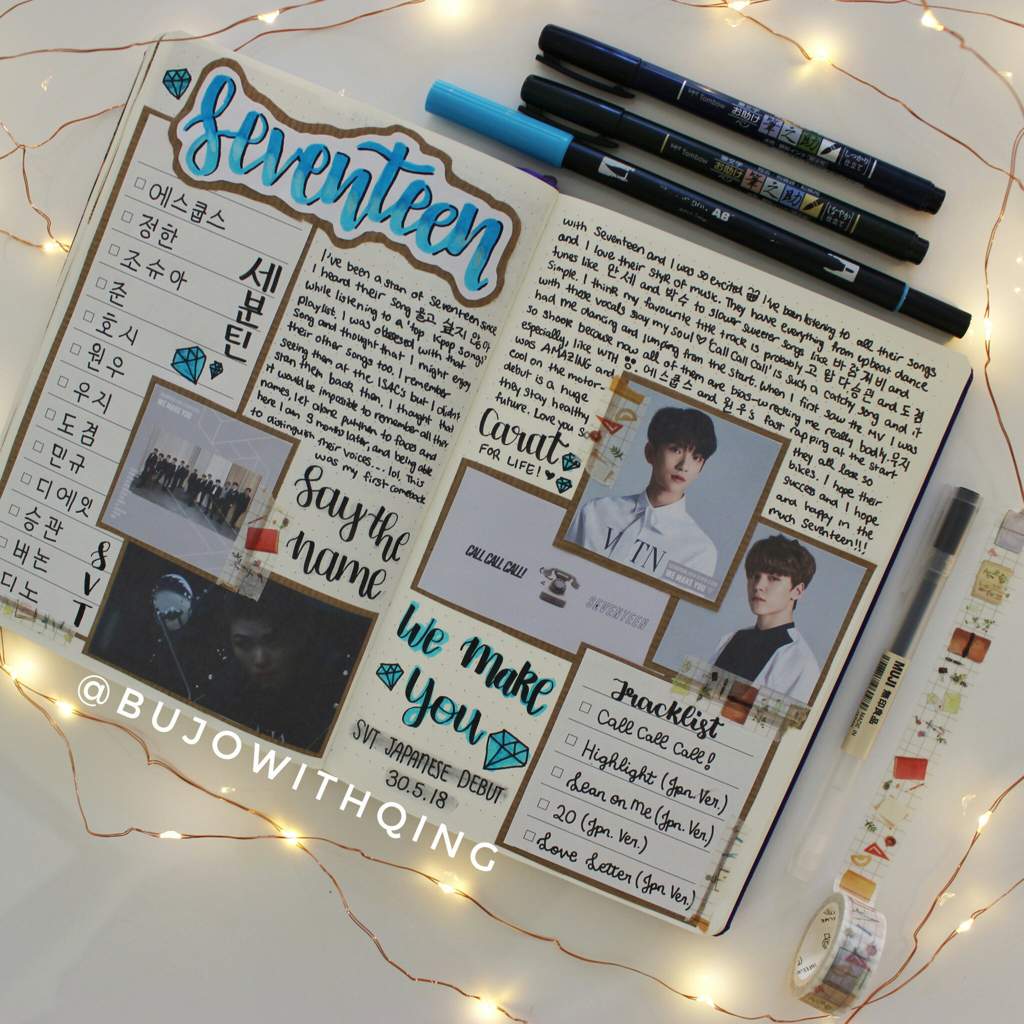 Seventeen 'We Make You' journal spread | Kpop Journals Amino