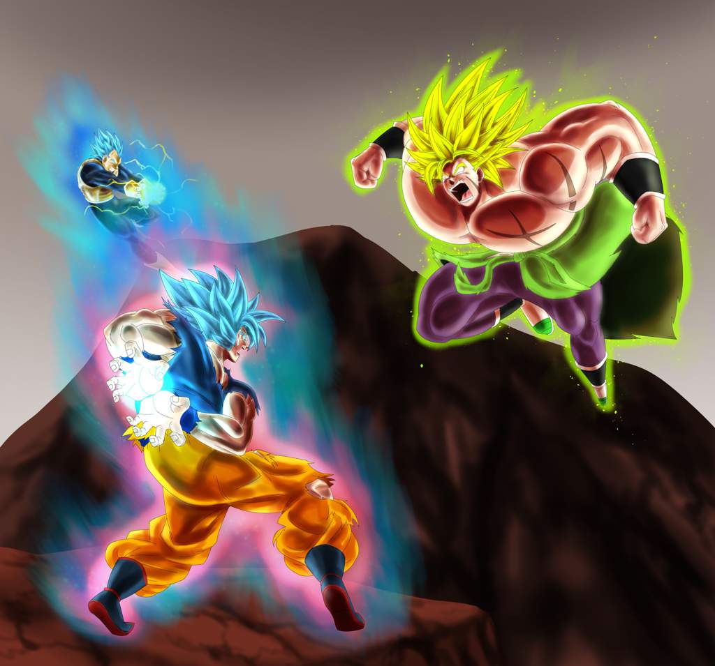 Goku and Vegeta vs. Broly.