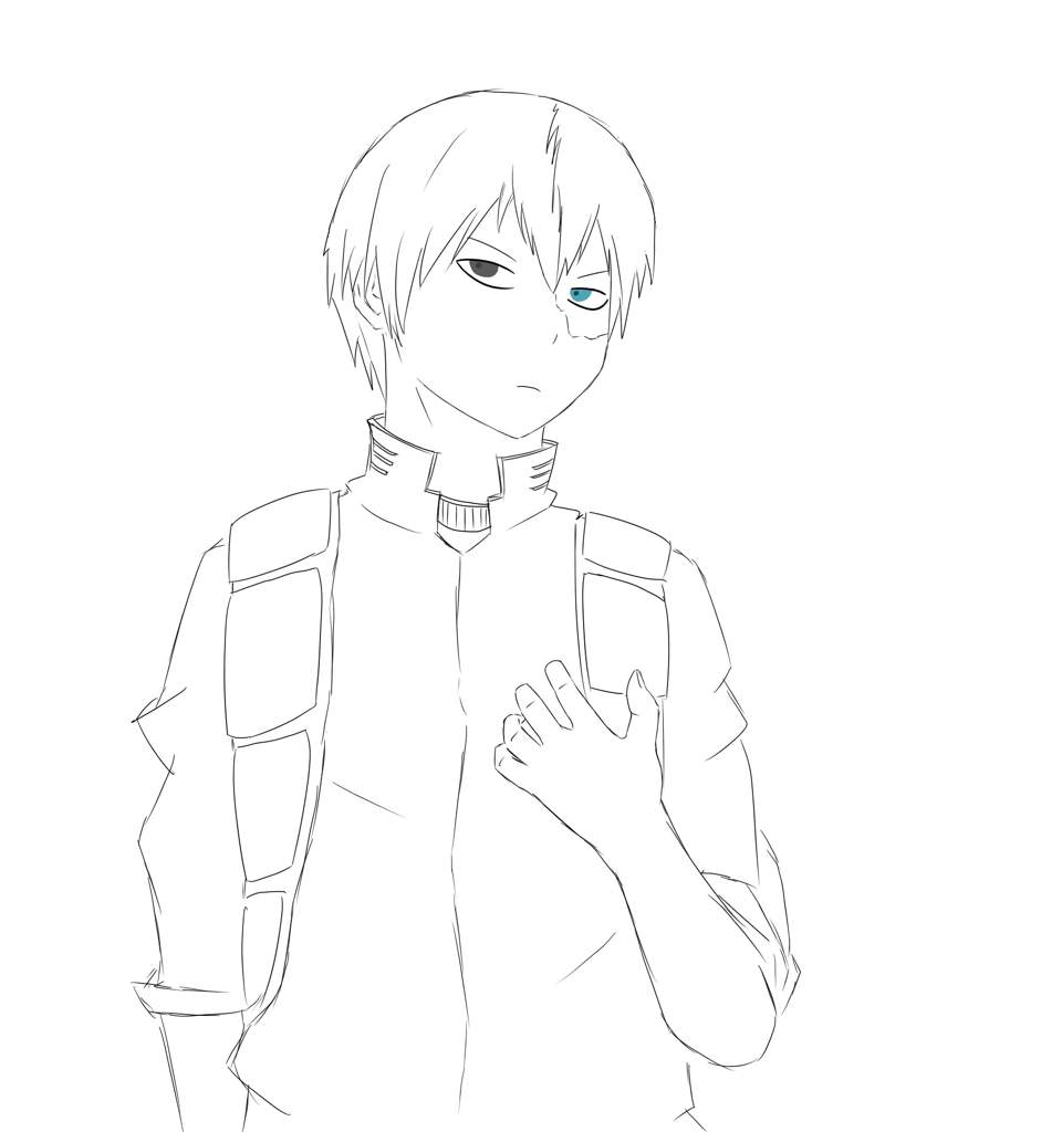 Anime Coloring Pages Todoroki - Coloring and Drawing