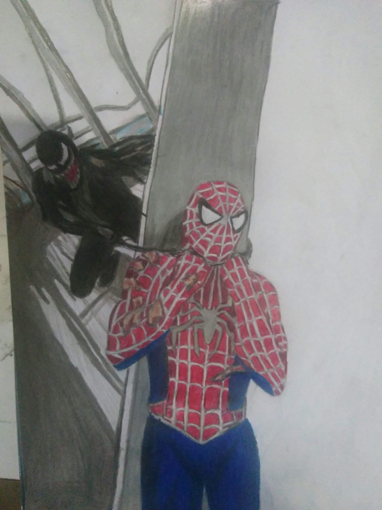 Primera parte de el dibujo de spiderman 3 y bueno escríbe en los  comentarios si he mejorado | DibujArte Amino