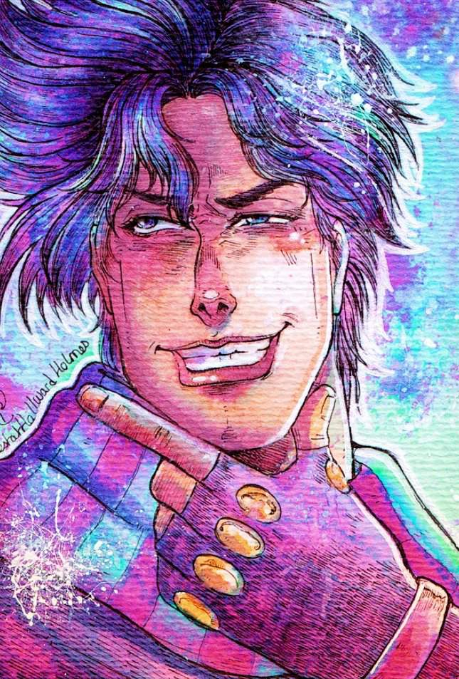 Joseph Joestar watercolor portrait | JoJo Amino Amino