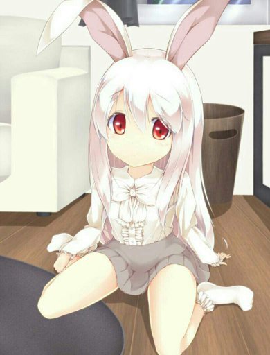 Anime girl with bunny ears
