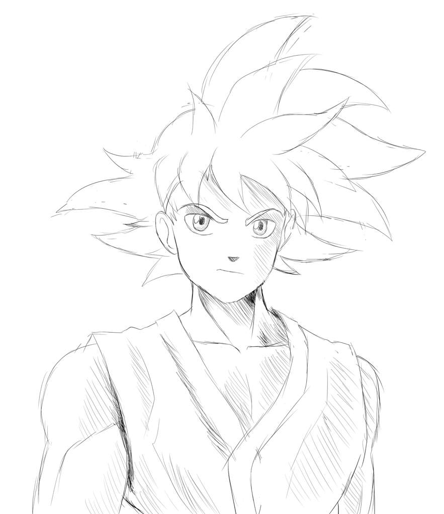SSJG Goku (Quick Draw in my Style) | DragonBallZ Amino