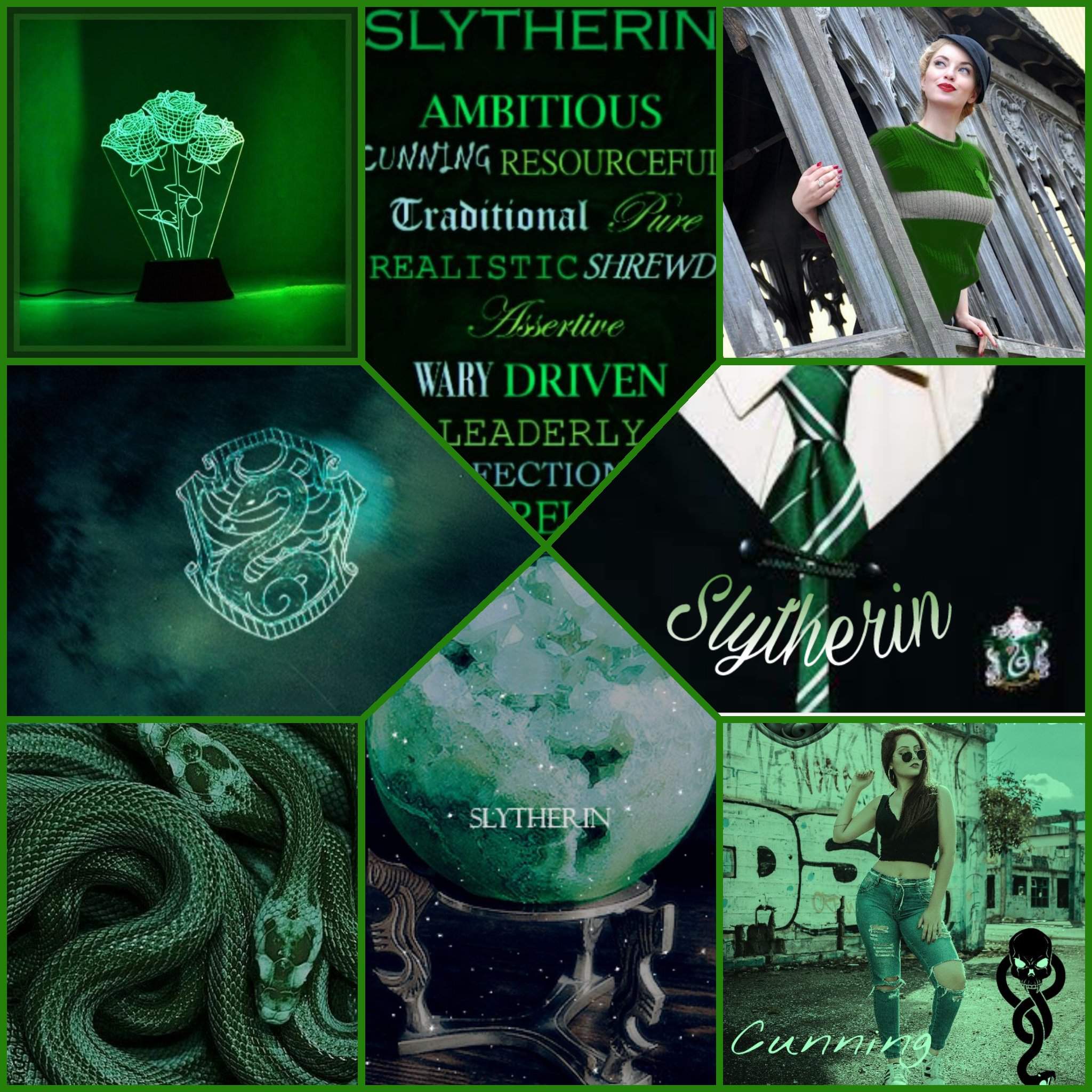 Slytherin Aesthetic Moodboard | Harry Potter Amino