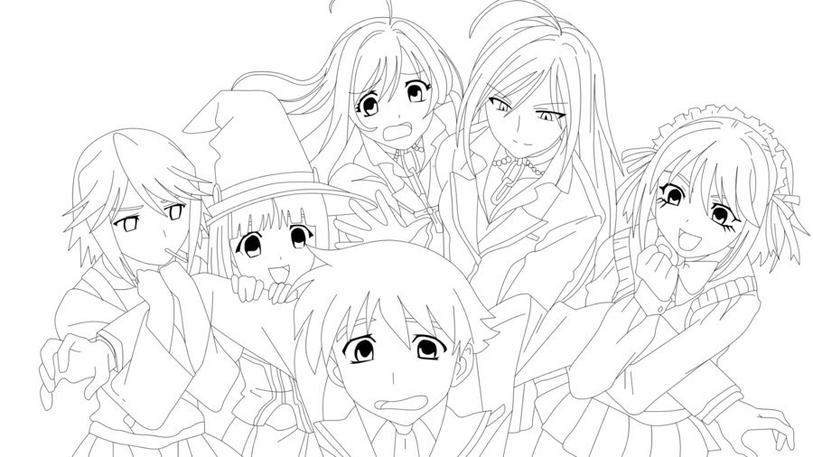 rosario vampire anime coloring pages