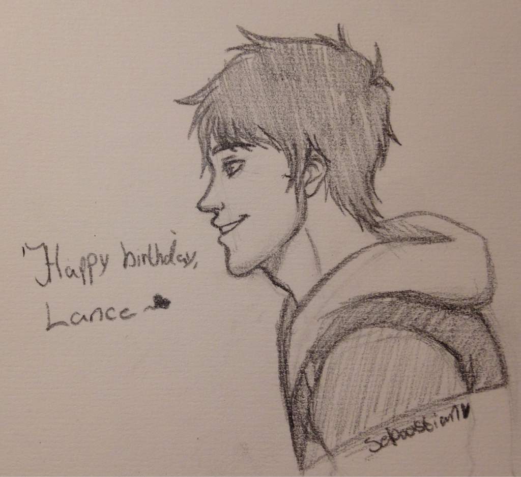 Happy Birthday Lance Pencil Sketch Voltron Amino