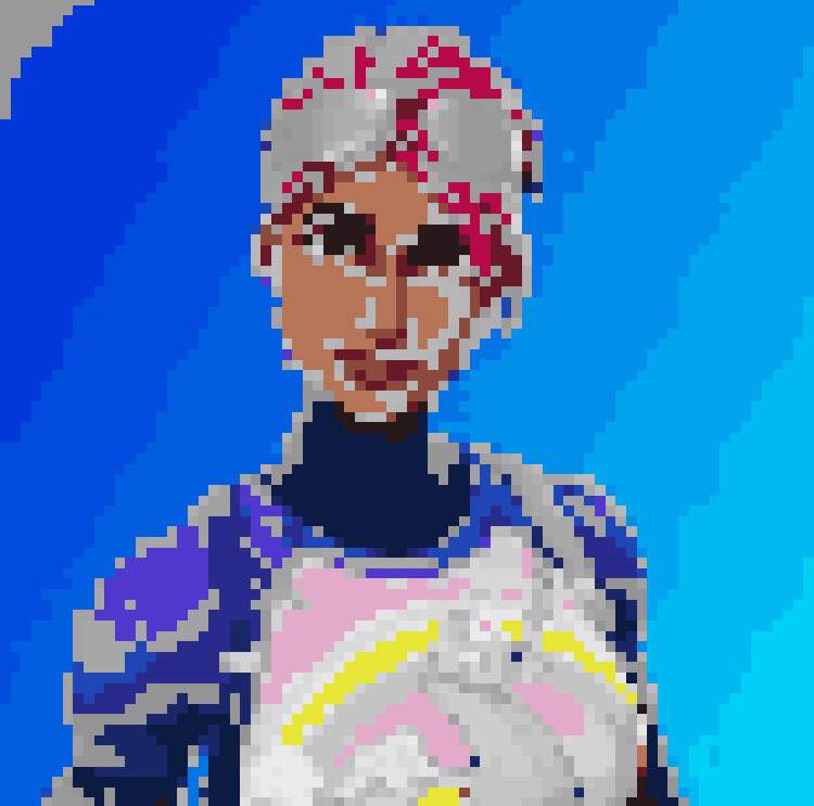 ok guys i m back again with another pixelated skin and this time it s he brite bomber it comes in a blue variant and i personally think it s one of the - fortnite pixel art skins