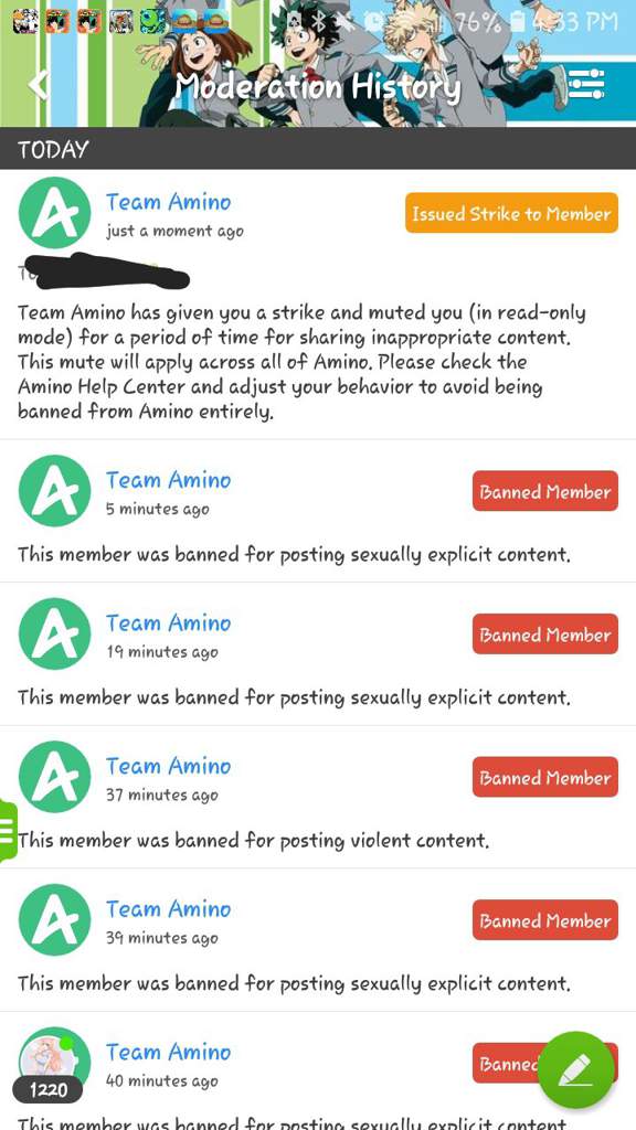 Psa Banned Members My Hero Academia Amino