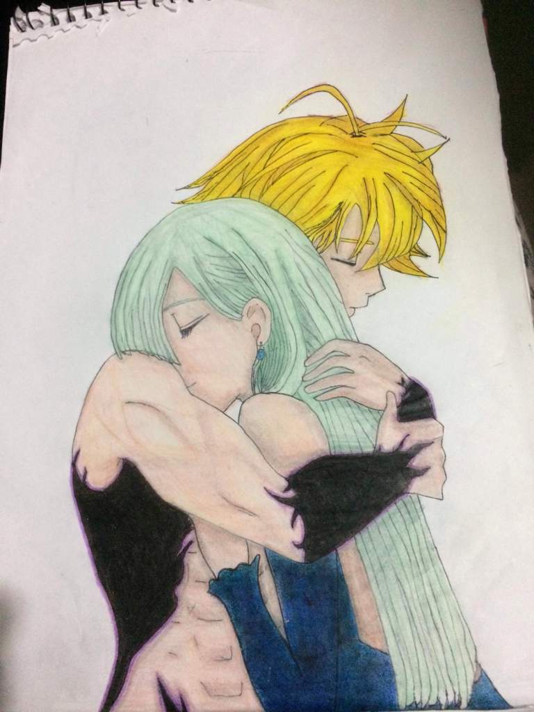 Dibujo de Elizabeth y Meliodas | •Anime• Amino