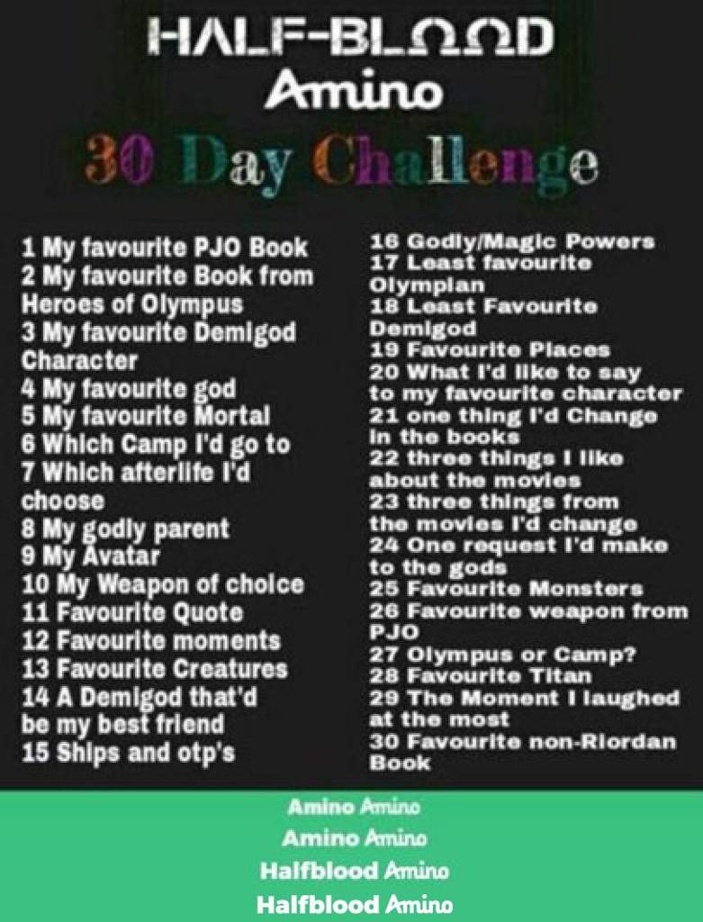 30 Day Challenge Day 9 Halfblood Amino