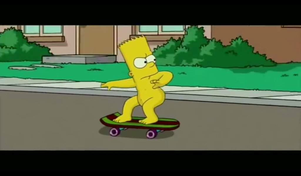 Skateboard bart naked simpson Simpsons Bart