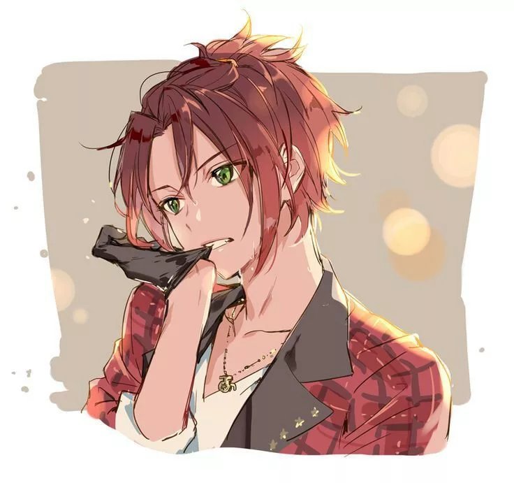 Anime boy red hair