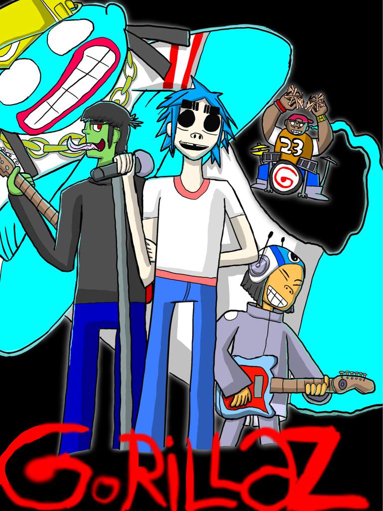 Gorillaz phase 1 art | Gorillaz Amino