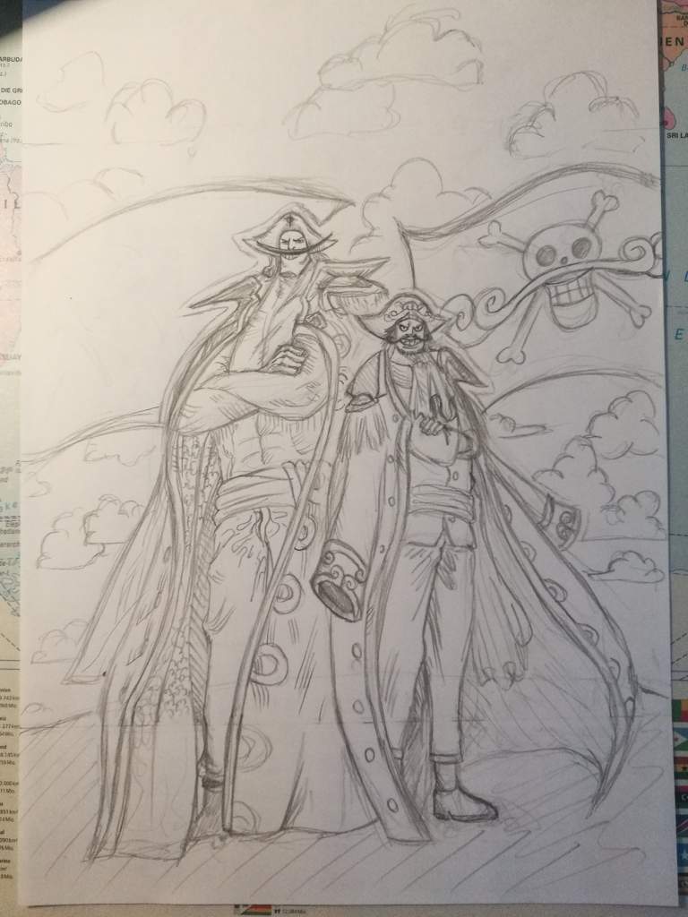 Finally Done The 2 legends Whitebeard and Gol D. Roger 🔥💀 | One Piece Amino