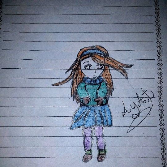 رسم بنت  الفن والرسم Amino