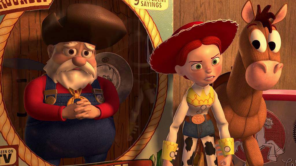 Okay let’s move on with the plot, so in Toy Story 2, Woody is... 