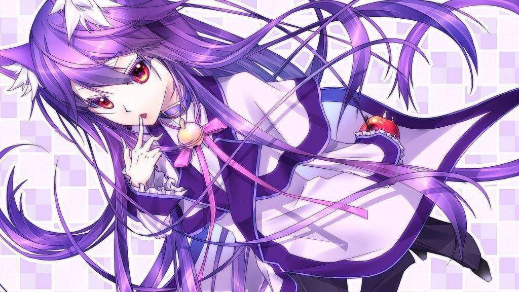 Purple hair anime girls