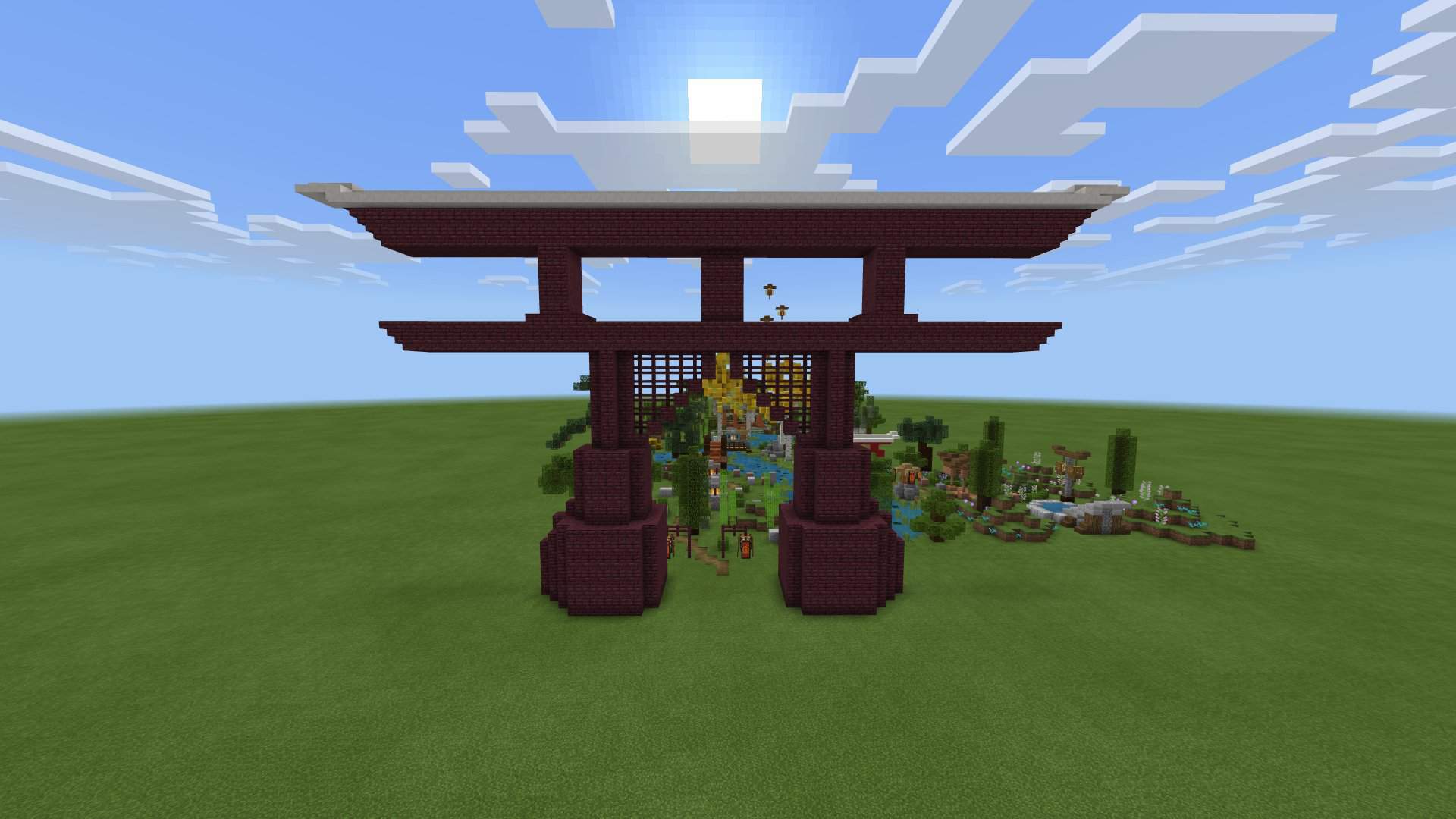 My Asian/Western water Garden | Minecraft Amino