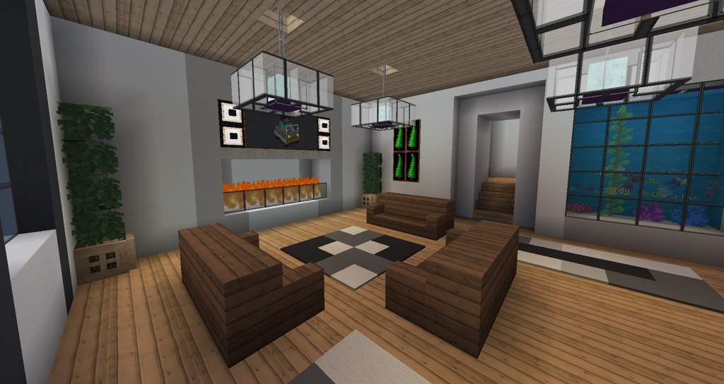 Minecraft Modern House Interior Living Room