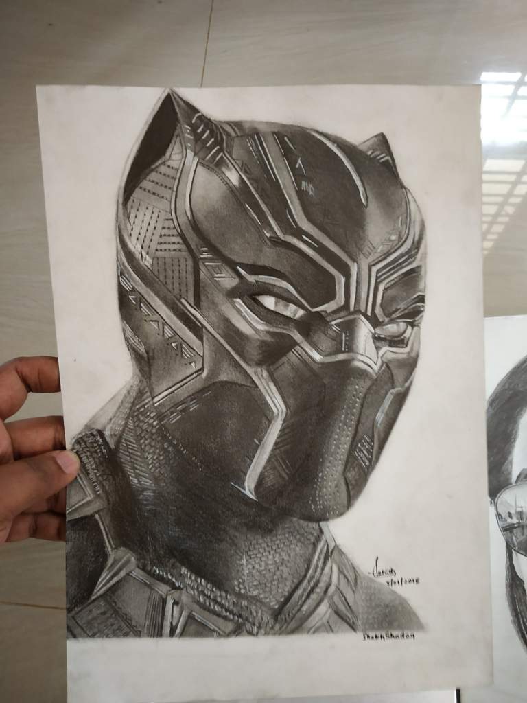 Pencil drawing of Black Panther | Arts And OCs Amino