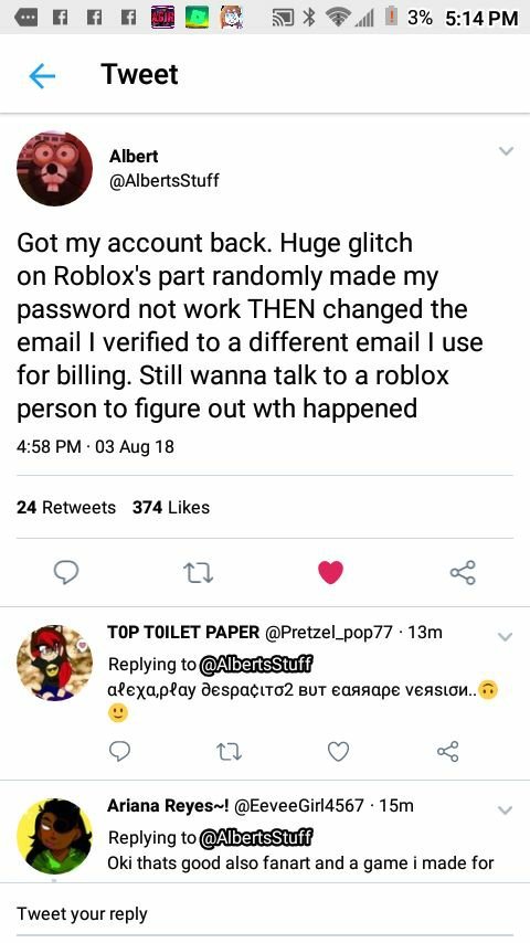 Breaking News Albert Thought He Lost His Account Then He Got It Back Flamingo Amino - my roblox account got hacked flamingo
