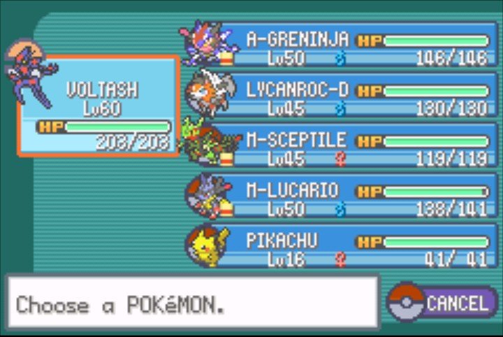 Meu time em pokemon ultra fire red! Obs: o pikachu eh so um (hm slave ...