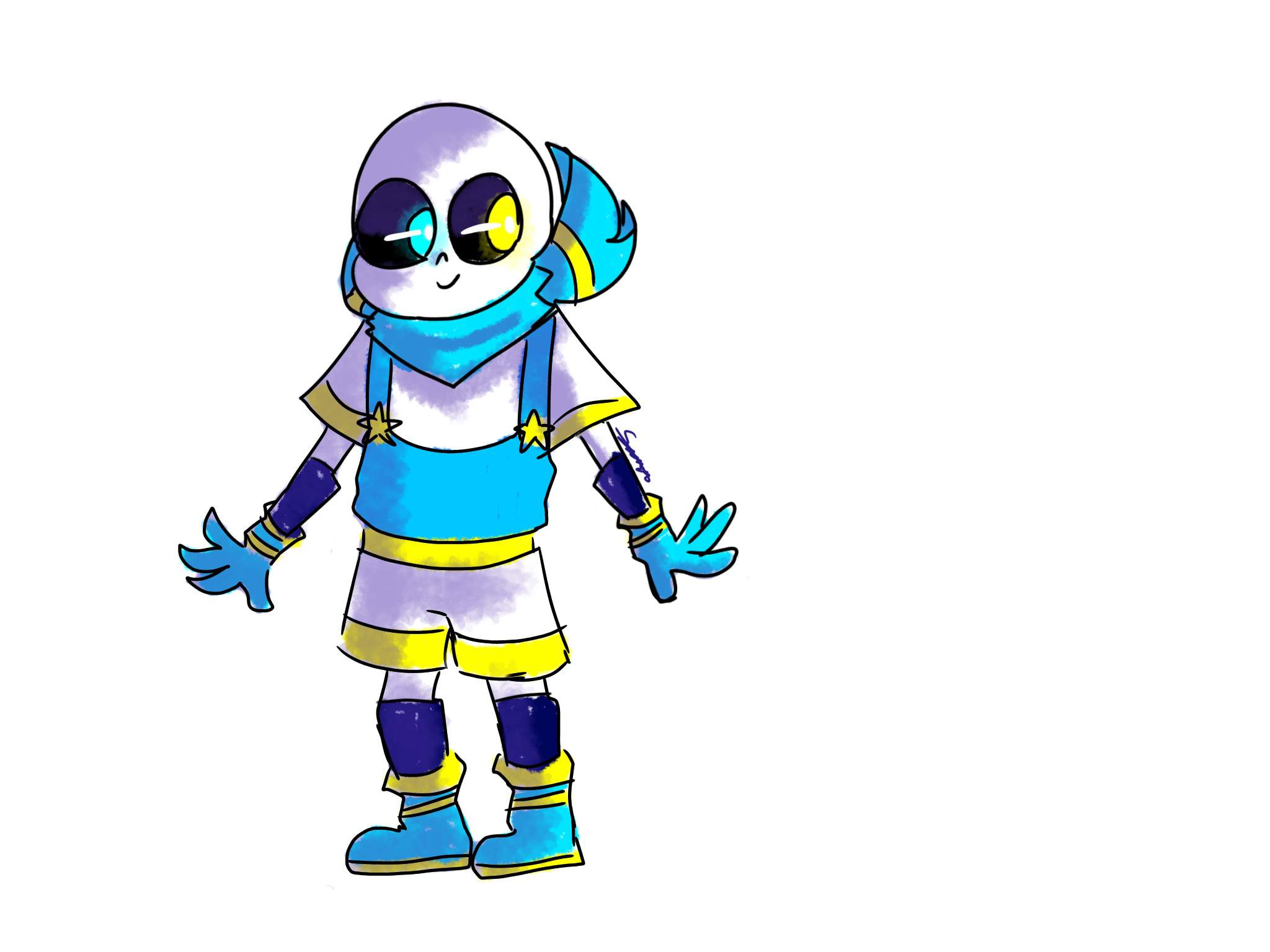 Treasureverse Underswap Sans Redesign Doodle | Undertale AUs Amino