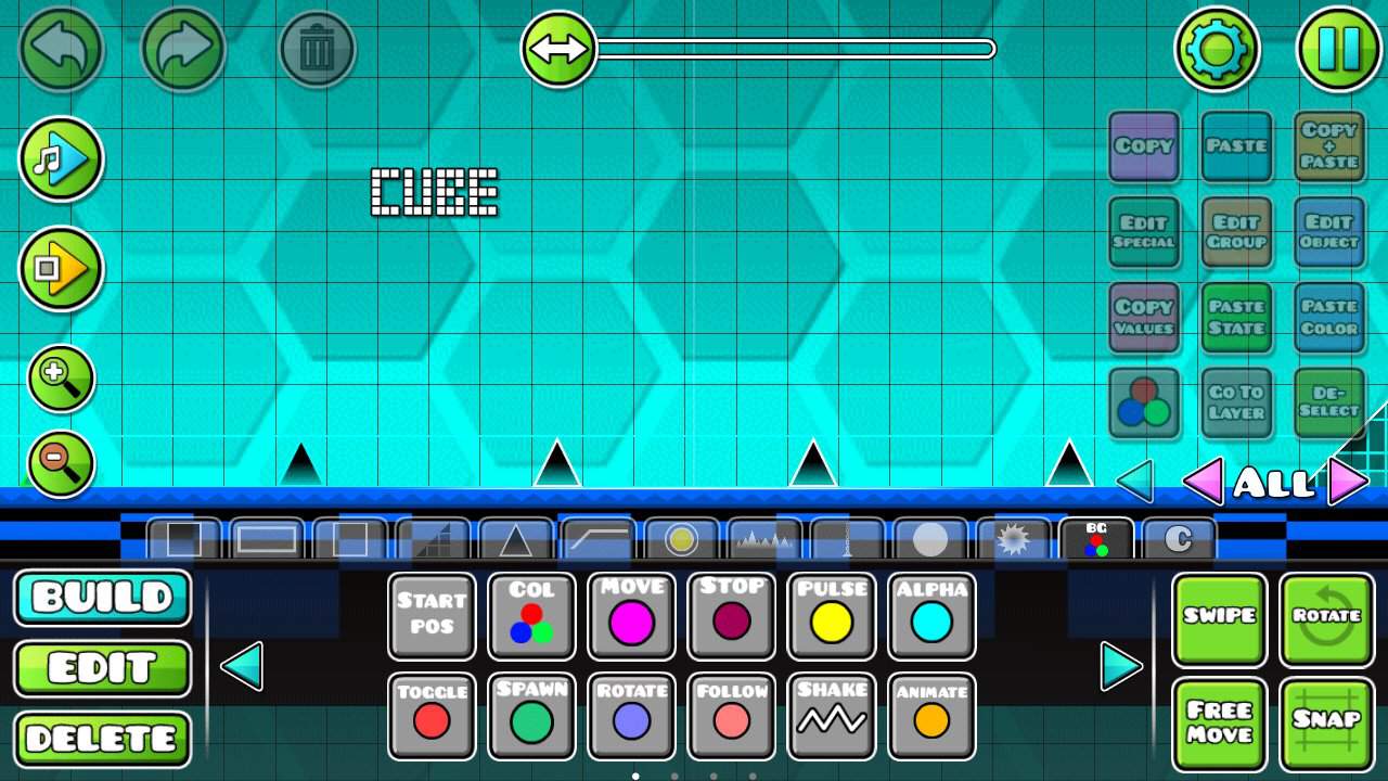 Portals layout (unfinished) | Geometry Dash Amino