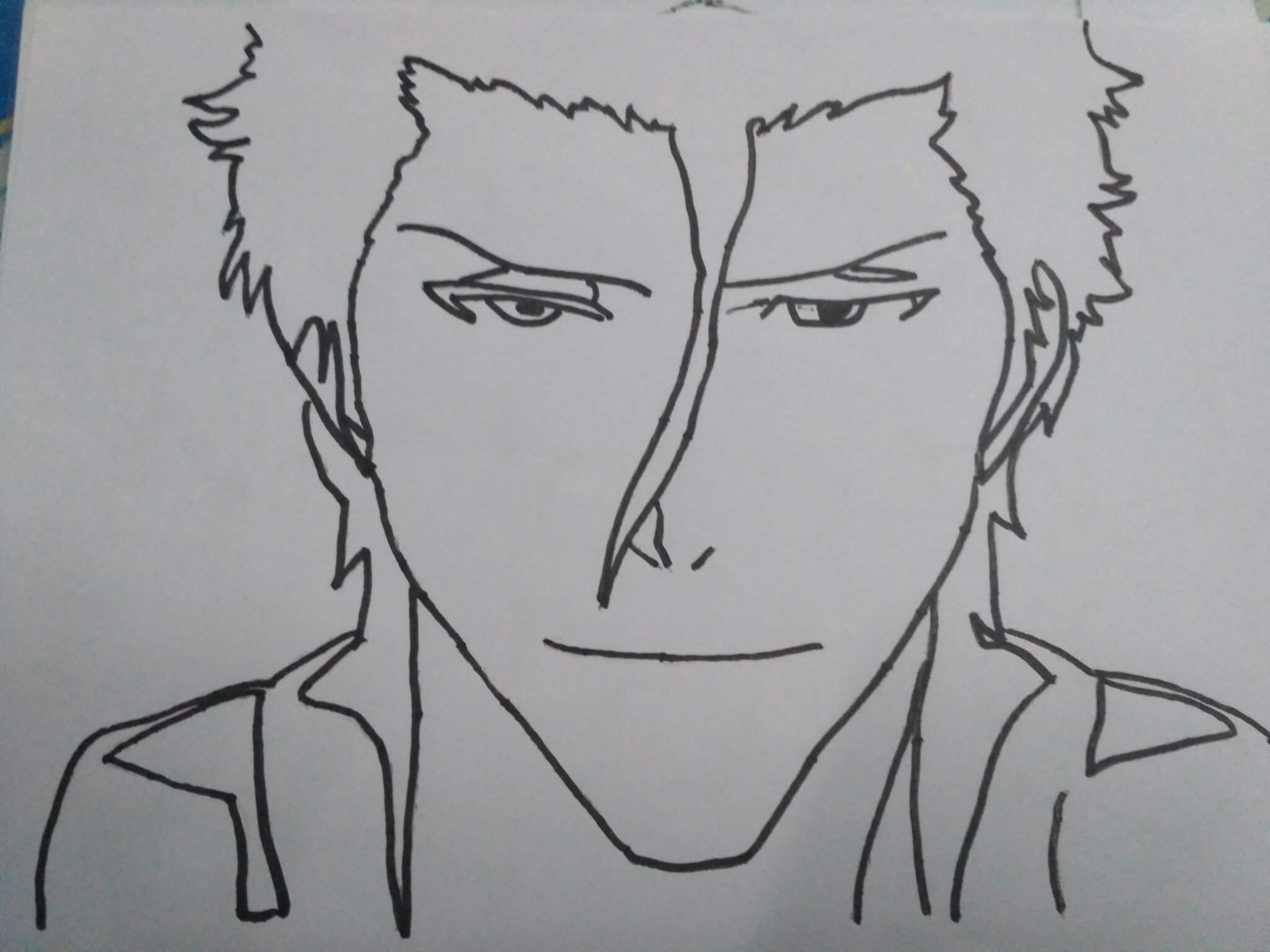 My drawing of Aizen sama | Anime Amino