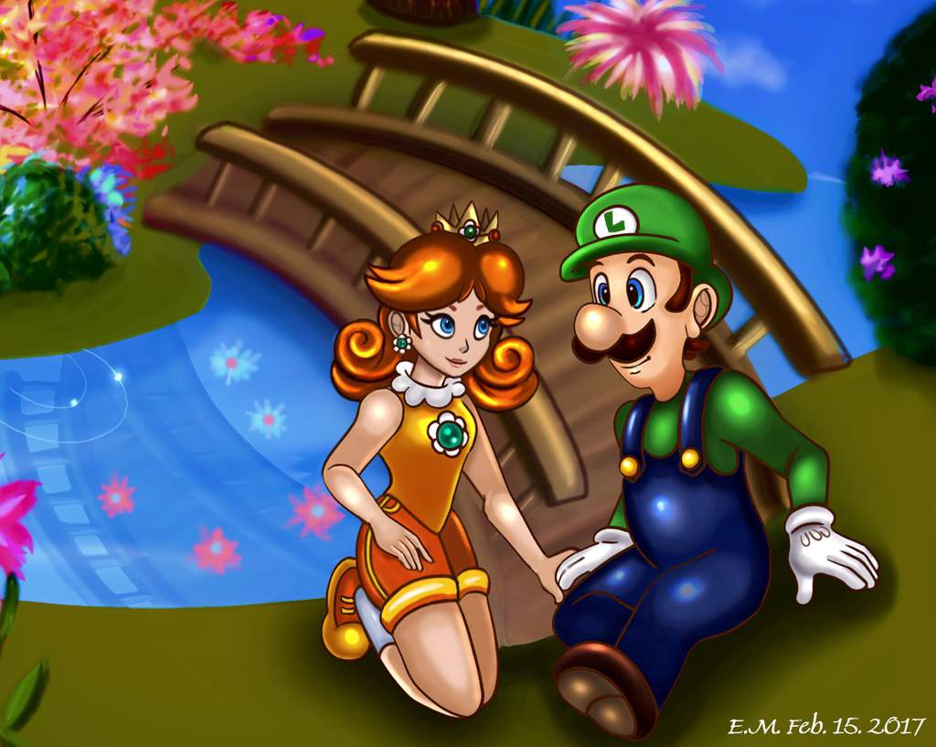 Luigi and Daisy (My Artwork) .