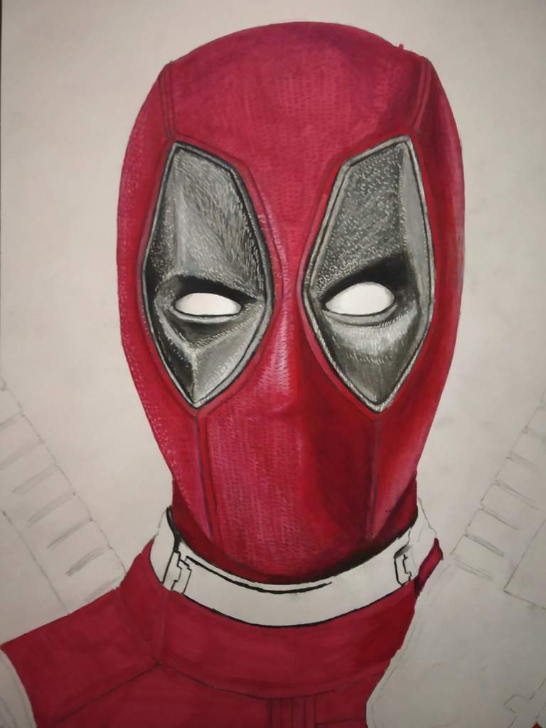 Colored pencil sketch of Deadpool | Arts And OCs Amino