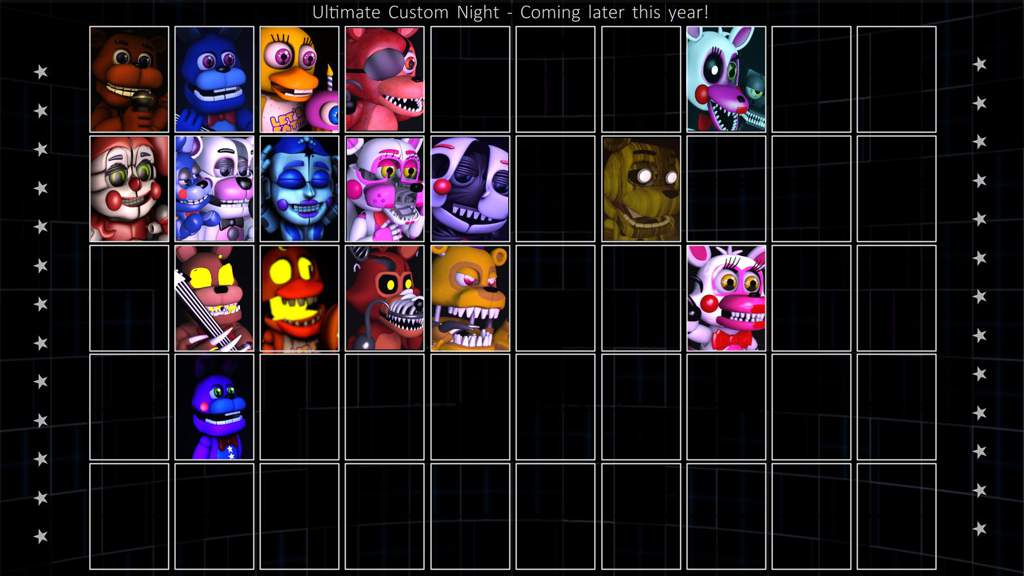 Фнаф ультимейт кастом найт на русском. Ultimate Custom Night. ФНАФ better ультимейт Custom Night Roster. FNAF World Roster. Кастом Найт 2.