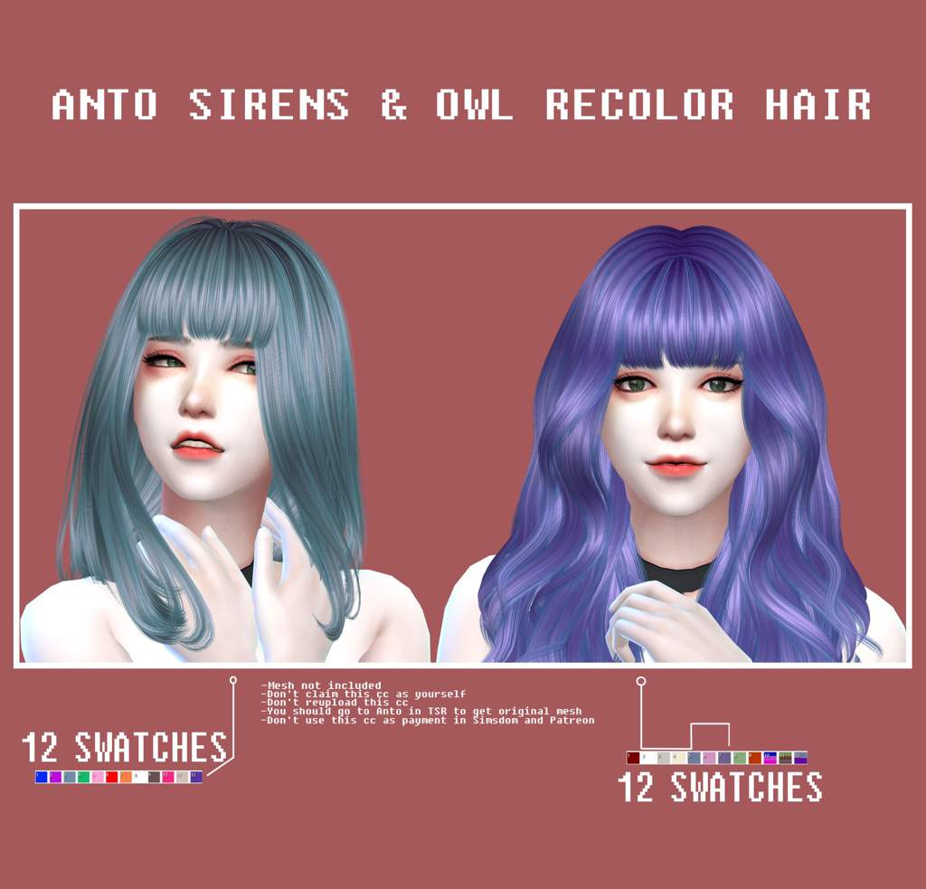 how to recolor hair sims 4