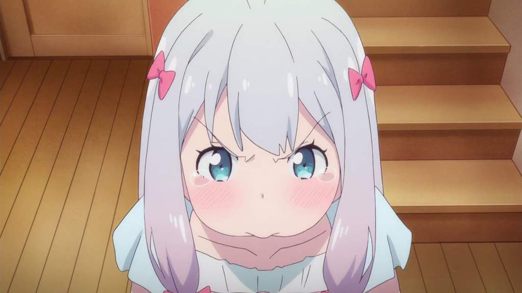 Pouting anime girl gif