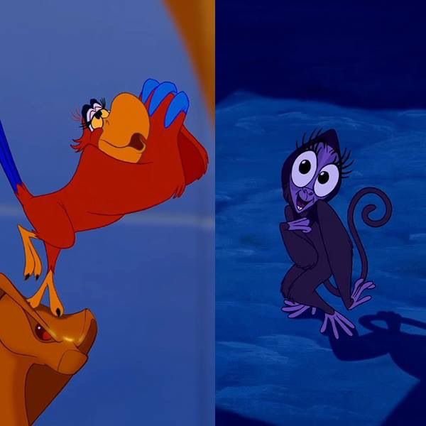 So we know that the MAIN sidekick throughout the movie of Aladdin is Abu an...
