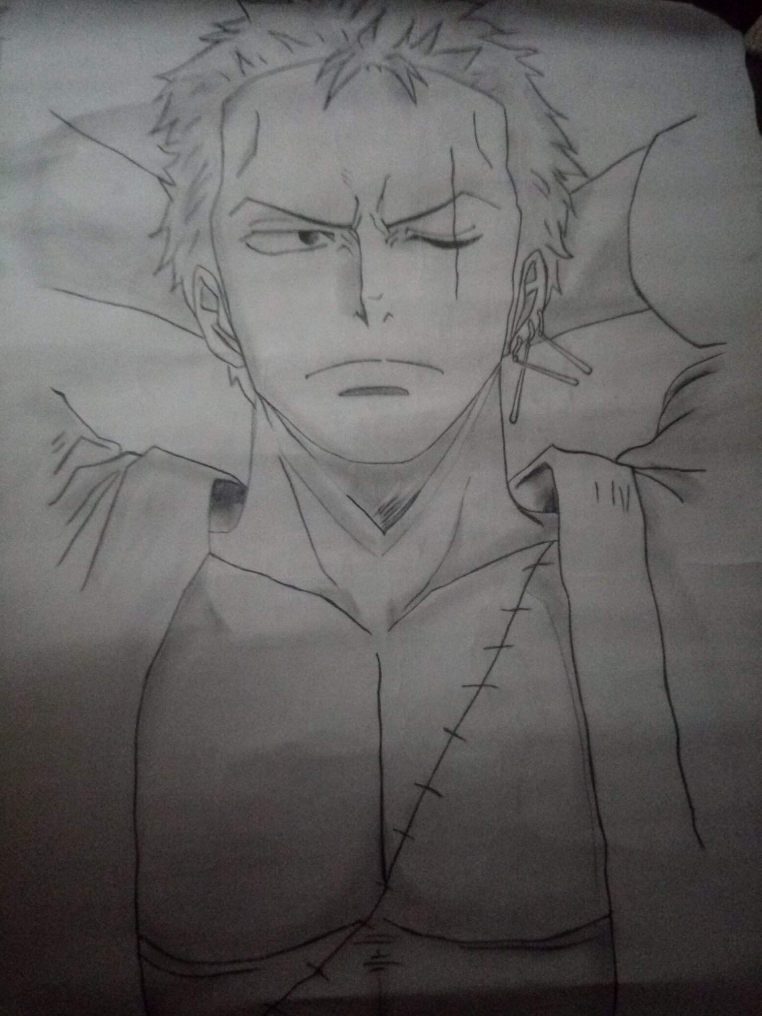 Dessin de Zoro de One Piece normalement bien fait | La Cité des Arts Amino