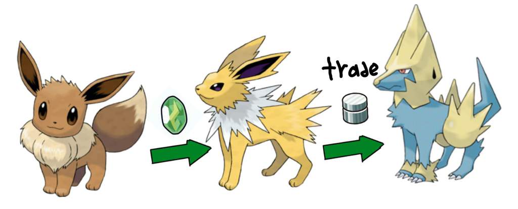 See Picture What Do You Think Of This Made Up Evolution Chart Part Eevee Evolved Into Jolteon And Then Trade It With A Metal Coat Will Evolve To Manetric