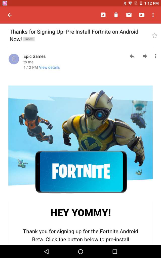 Epic games android fortnite sign up