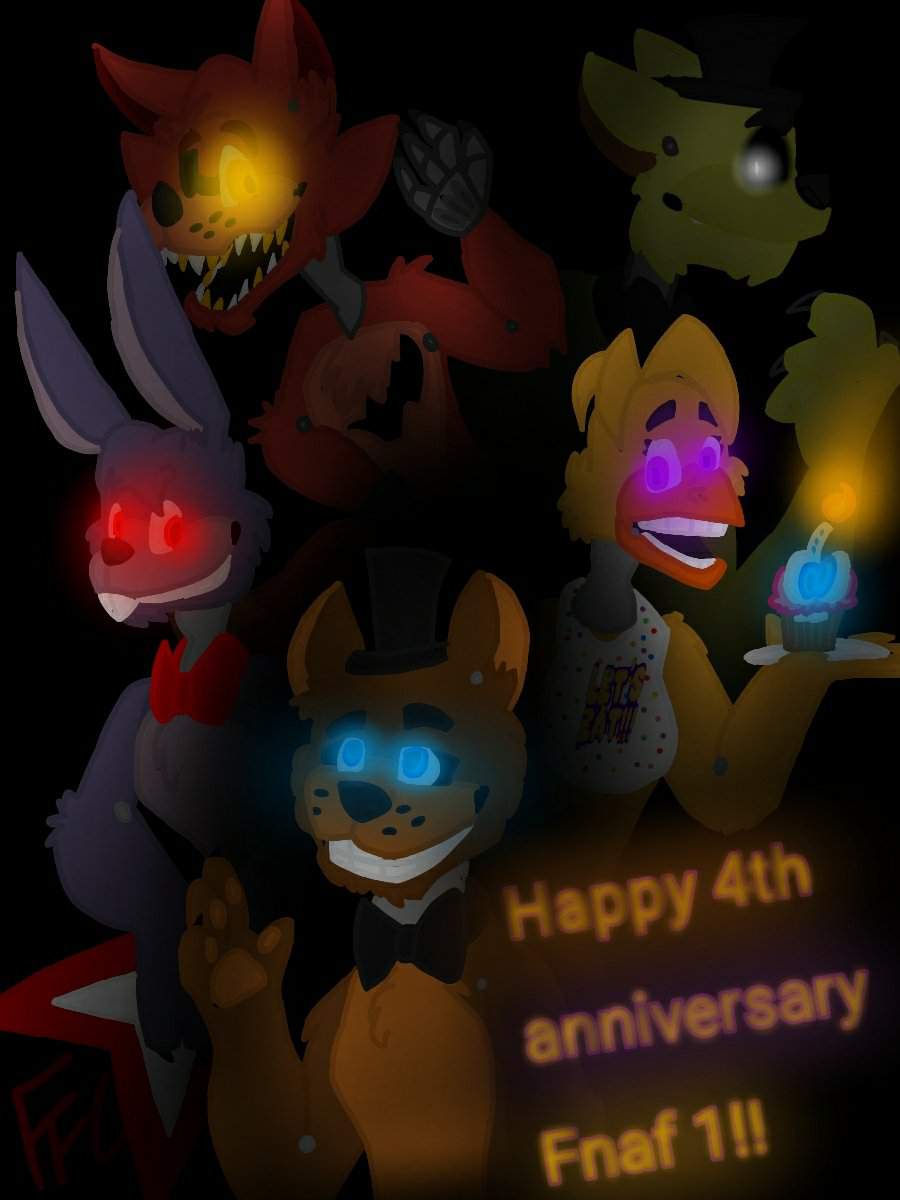 Happy 4th Anniversary Fnaf 1!! | Five Nights At Freddy's Amino