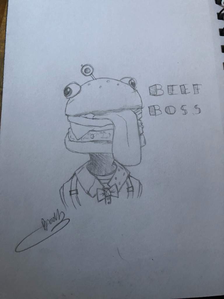 beef boss sketch - fortnite beef boss coloring pages