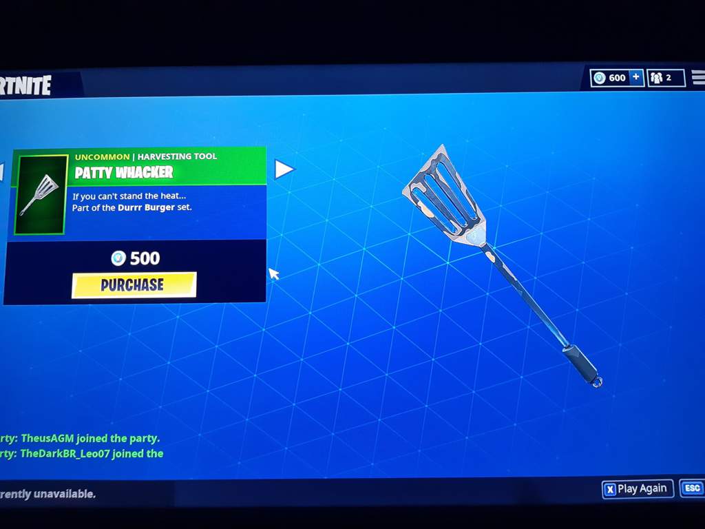 Compro A Picareta Do Durrr Burguer Fortnite Brasil Amino - 