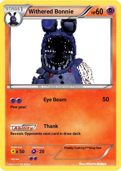 fnaf pokemon cards