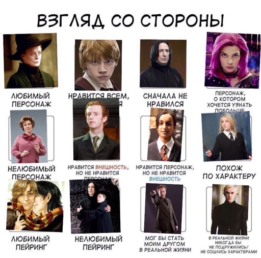 Герои гарри поттера список с фото с именами на русском языке