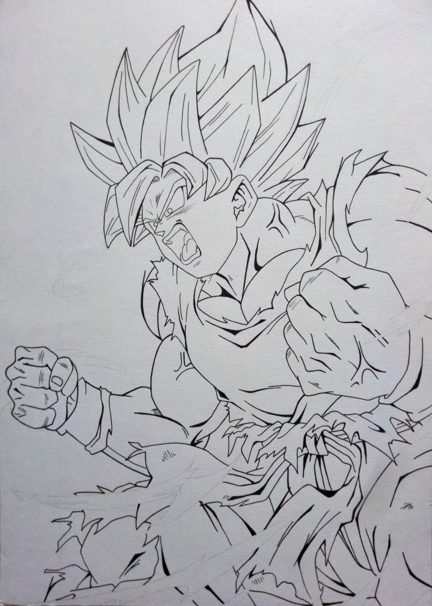 Goku Saga Freezer Delineado | •Arte Amino• Amino