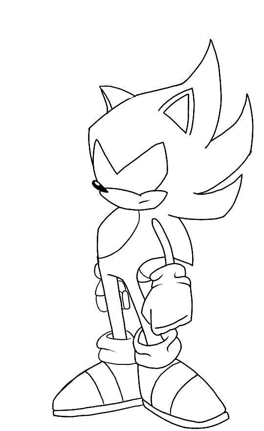 A new dark sonic sketch Sonic the Hedgehog! Amino