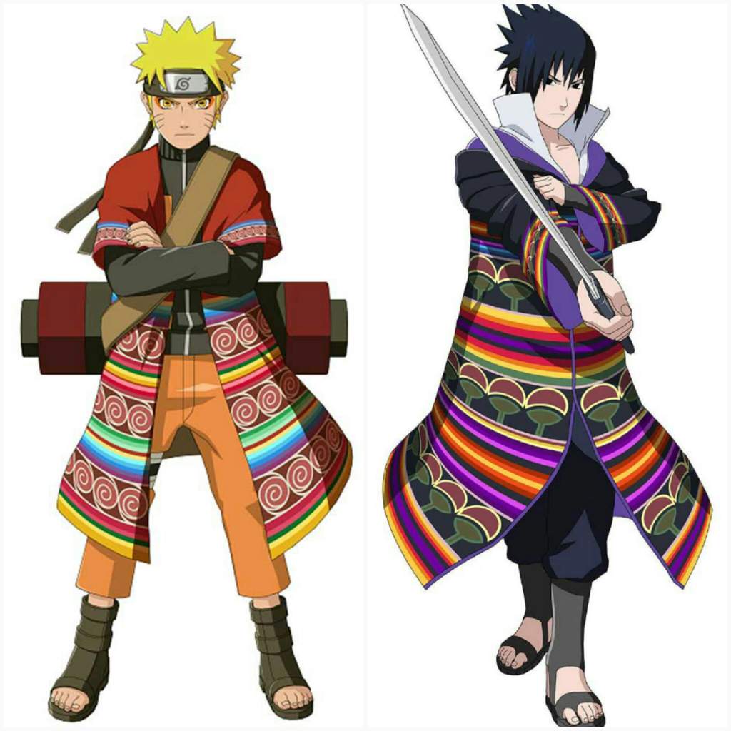 Latin Poncho Naruto and Sasuke | Naruto Amino