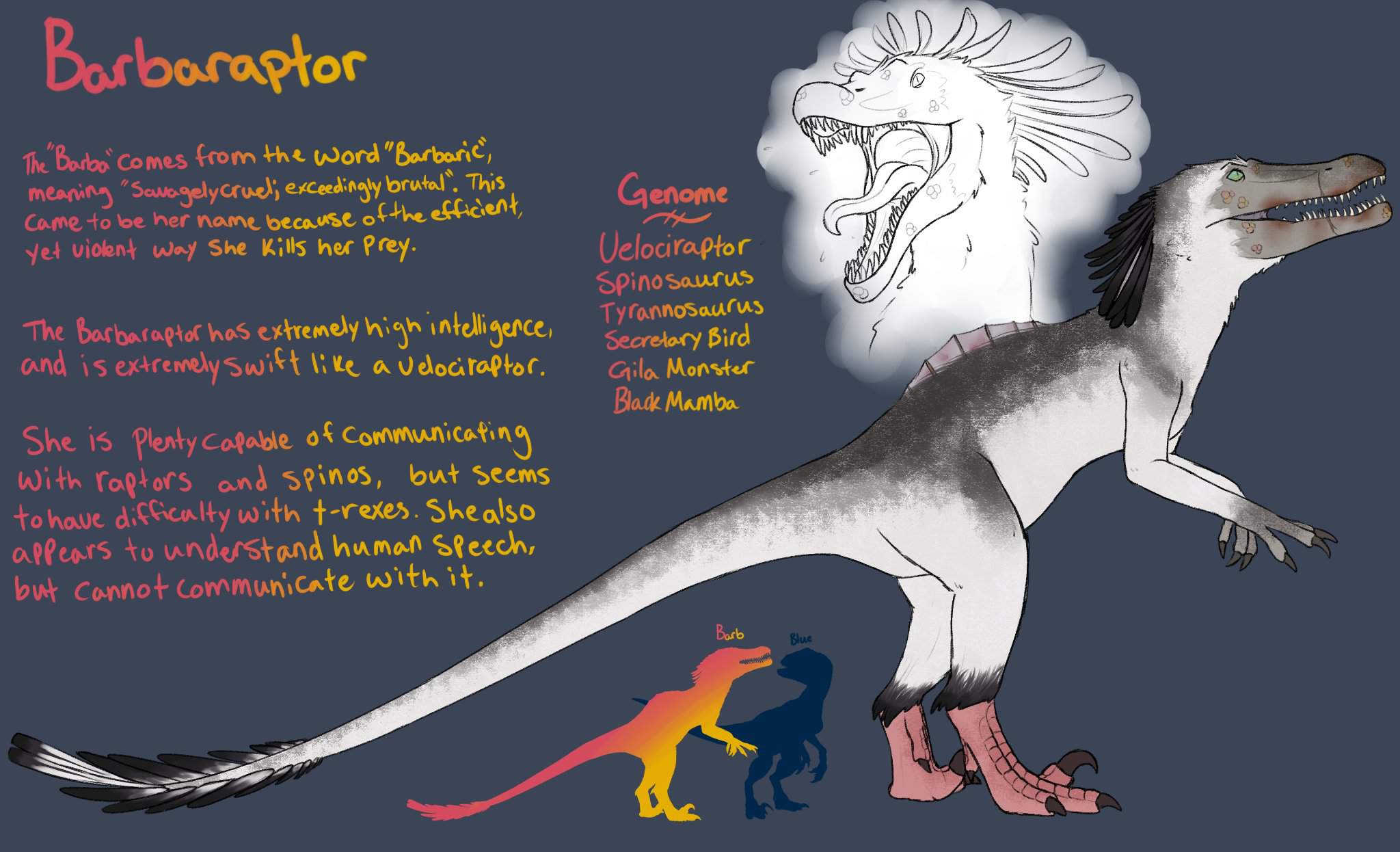 Jurassic World OC - The Barbaraptor | Jurassic Park Amino