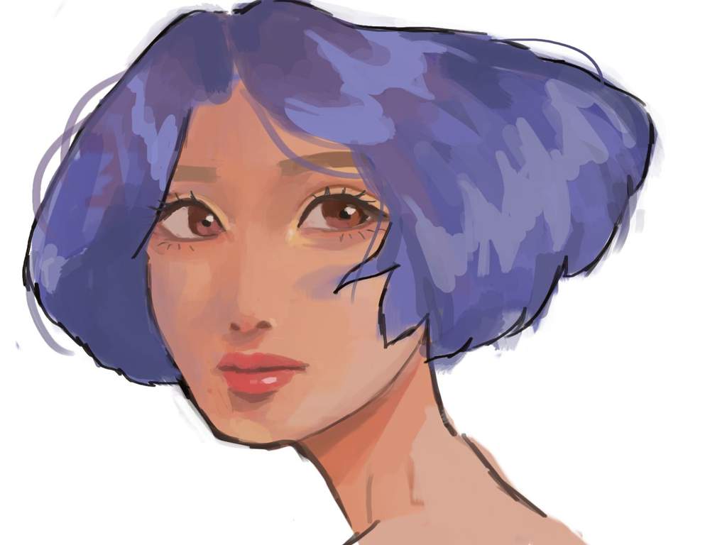 4. "Blue-haired girl illustration" - wide 6